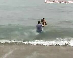 at the Beach Frolicking in her Bikini!