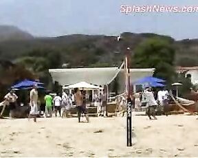 at the Beach Frolicking in her Bikini!