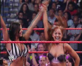 Maria Kanellis, Candice Michelle and Christy Hemme WWE Divas in Lingerie Pillow Fight!