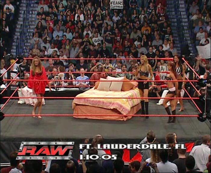 Maria Kanellis, Candice Michelle and Christy Hemme WWE Divas in Lingerie Pillow Fight!