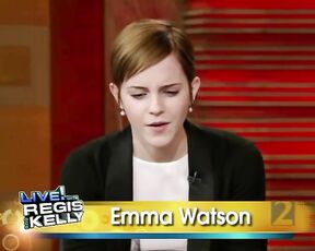 Emma Watson and Kelly Ripa Leggy on Regis and Kelly!