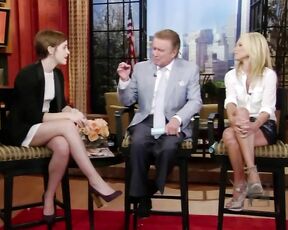 Emma Watson and Kelly Ripa Leggy on Regis and Kelly!