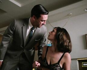 in Underwear and Side Boob on Mad Men s05e01e02 HiDef 720p!