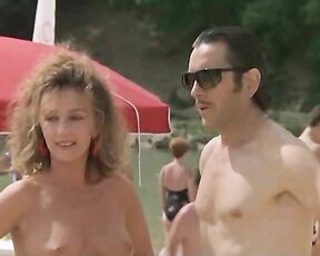 Olivia Brunaux and Carole Cellier Topless on Topless beach in Vent de Panique!