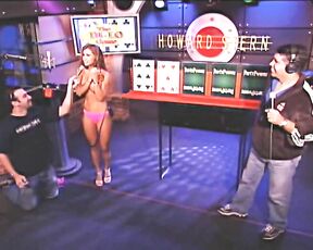 Topless in HiLo game on Howard Stern!