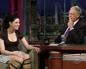 great Cleavage and legs on Letterman!