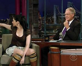 great Cleavage and legs on Letterman!