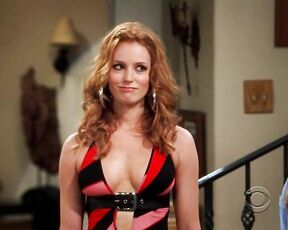 in Stripper wear tons of Cleavage and lapdance on Two and a Half Men!