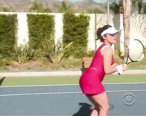 playing tennis and taunting on The New Adventures of Old Christine S4E9!