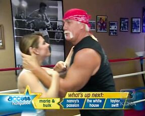 wrestling on Access Hollywood!