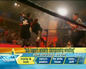 wrestling on Access Hollywood!