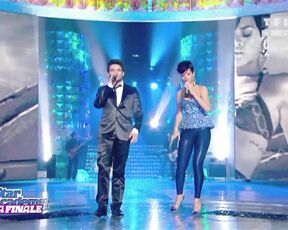 in Leather Trousers performing on Star Academy!