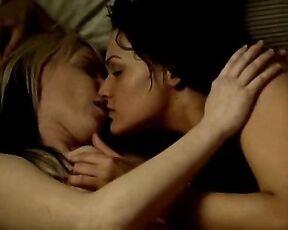 Samantha Thomas and Olivia Bessel Nude Lesbianism in Scarce!