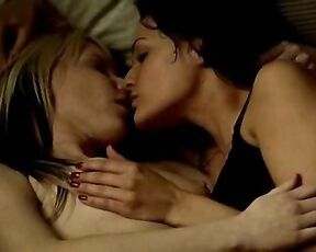 Samantha Thomas and Olivia Bessel Nude Lesbianism in Scarce!