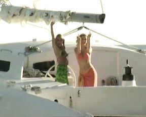 Raine Davison and Clare Louise Hearndon Topless and Flashing in Is Harry on the Boat!