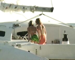 Raine Davison and Clare Louise Hearndon Topless and Flashing in Is Harry on the Boat!