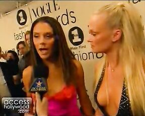 Victoria Beckham and Emma Bunton Cleavage at VH1 Fashion Awards on Access Hollywood!