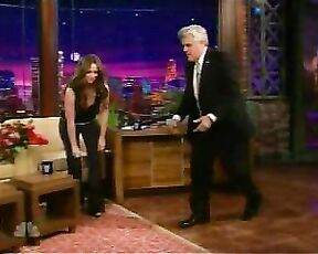 doing pushups exposing Cleavage on the Tonight Show!