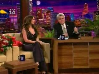 doing pushups exposing Cleavage on the Tonight Show!