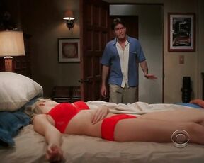 in red Underwear on Two And A Half Men hd!