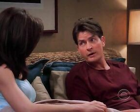 Cleavage on 2 and a Half Men s06e20!