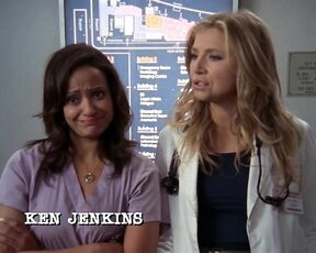 Sarah Chalke and Judy Reyes Rubbing and Downblouse on Scrubs 8x18 HD!