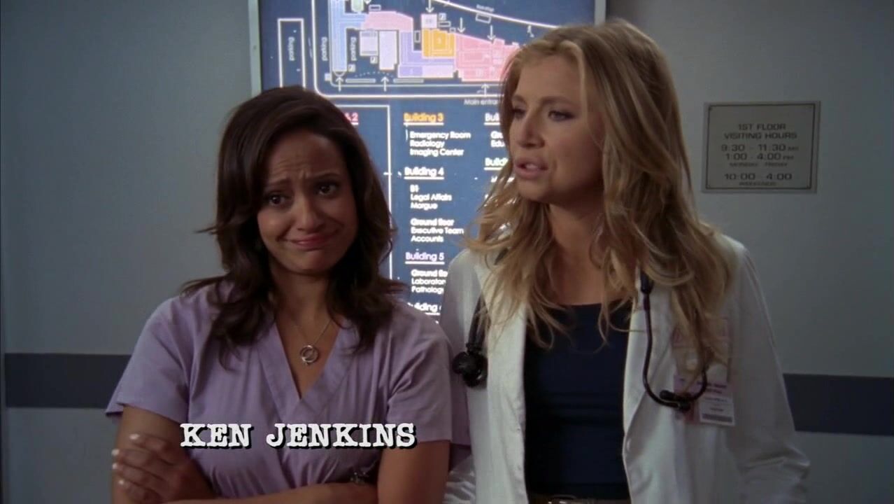 Sarah Chalke and Judy Reyes Rubbing and Downblouse on Scrubs 8x18 HD!