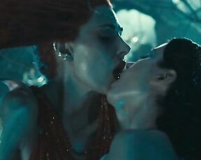 and others Nude and Lesbian Kissing in Lesbian Vampire Killers!