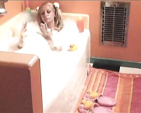 Nude in bubble bath in Terror Toons!