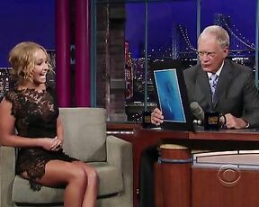 in Skimpy outfit Arriving and On the Late Show with David Letterman in NYC!