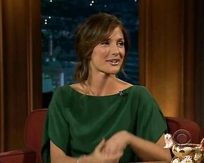 leggy in green on the Late Late Show!