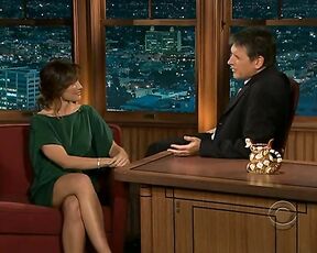 leggy in green on the Late Late Show!