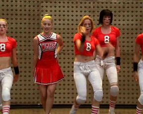 cheerleading on Glee S1e7!