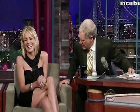 in miniskirt and Nipply on The Late Show with David Letterman!