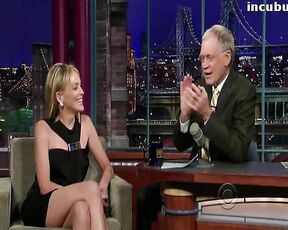 in miniskirt and Nipply on The Late Show with David Letterman!