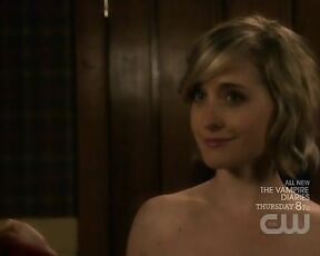 Allison Mack in a towel and Erica Durance in a Schoolgirl Outfit on Smallville S9 E15!