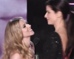 Scarlett Johansson and Sandra Bullock Kissing at the 2010 MTV Awards!