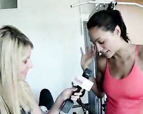 Emmy Rossum and Rosario Dawson Reebok Womens Fitness Event on set interviews!