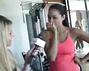 Emmy Rossum and Rosario Dawson Reebok Womens Fitness Event on set interviews!