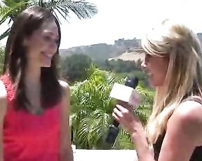 Emmy Rossum and Rosario Dawson Reebok Womens Fitness Event on set interviews!