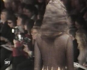 Yasmeen Ghauri and Naomi Campbell Sheer See-Thru on the catwalk from Fashion TV!