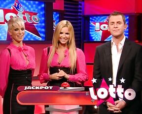 Sarah Harding and Nadine Coyle Cleavage on Lottery!