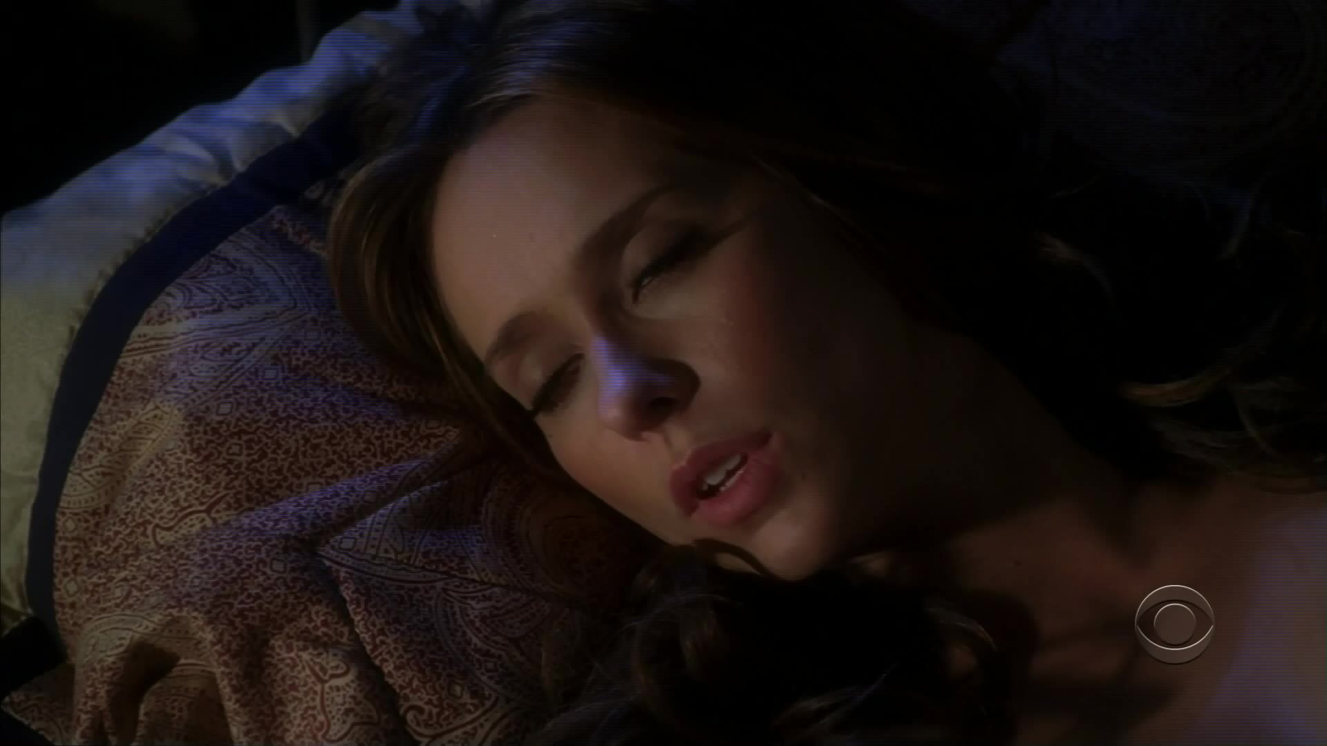 nice Cleavage and handcuffed to a bed from Ghost Whisperer HDTV!