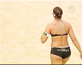 Ass playing Beach volleyball!