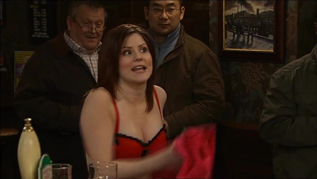 in Bra on Corrie!