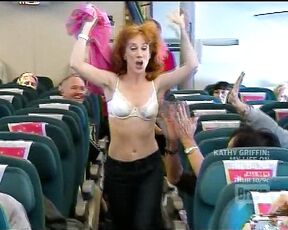 running in Bra on airplane full of gays!