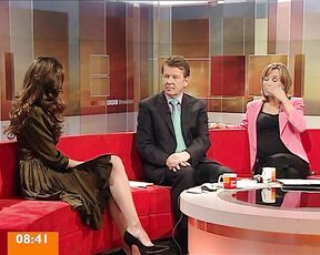 Cleavage and Legs on Breakfast News!