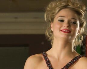 in Red Dress and Lipstick on Hollyoaks!