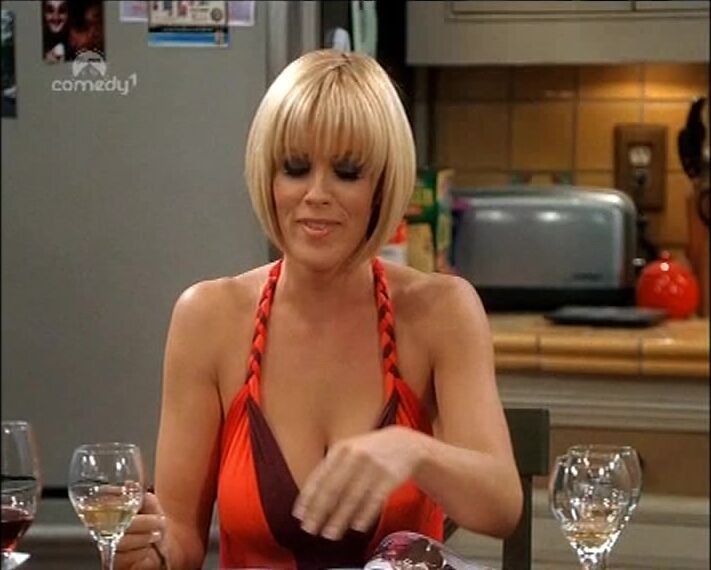 Cleavage on Two And A Half Men!