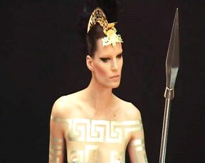 Nude with some body paint from Pirelli Calendar 2011 Behind The Scenes!